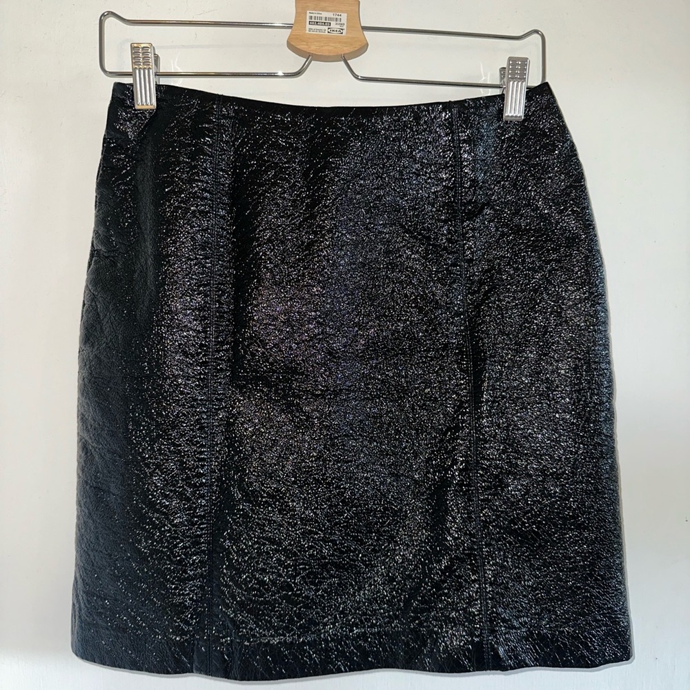 H&M Textured Faux Leather Mini Skirt